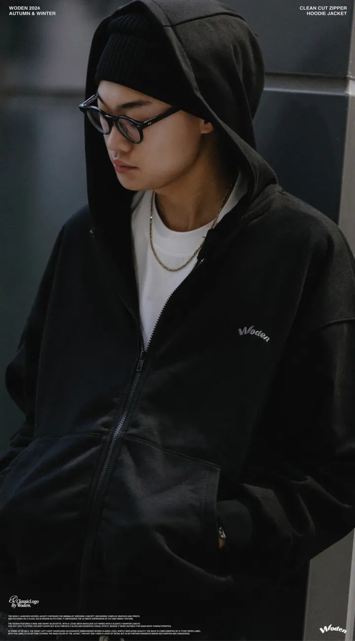 WODEN 2024 Autumn & Winter 055 Clean Cut Zipper Hoodie Jacket
