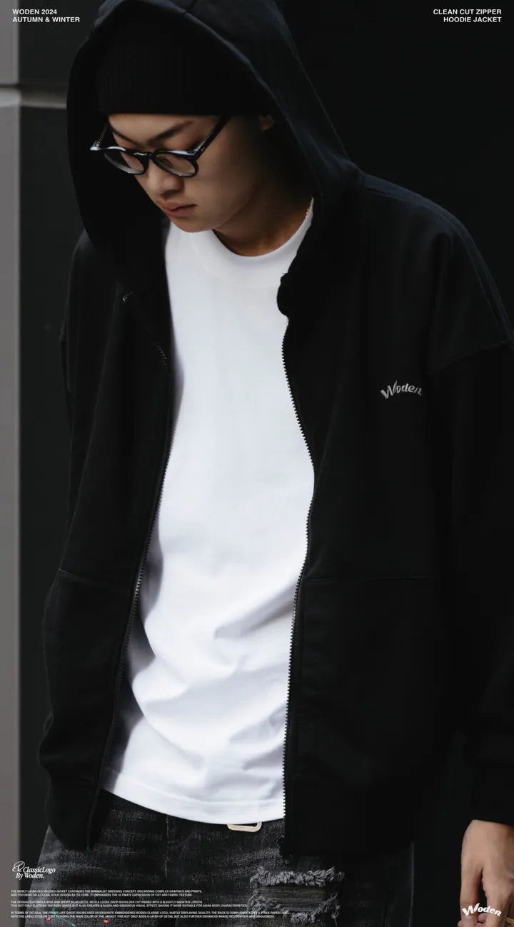 WODEN 2024 Autumn & Winter 055 Clean Cut Zipper Hoodie Jacket