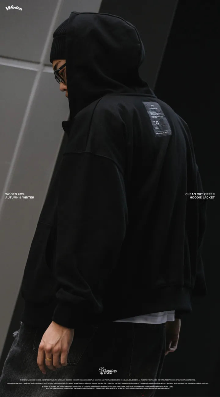 WODEN 2024 Autumn & Winter 055 Clean Cut Zipper Hoodie Jacket