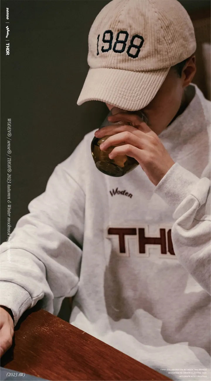 WODEN® / sense® / THOR® 2023 Autumn & Winter 057 mockneck logo sweatshirt