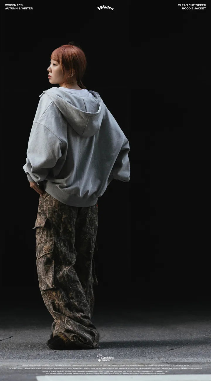 WODEN 2024 Autumn & Winter 055 Clean Cut Zipper Hoodie Jacket