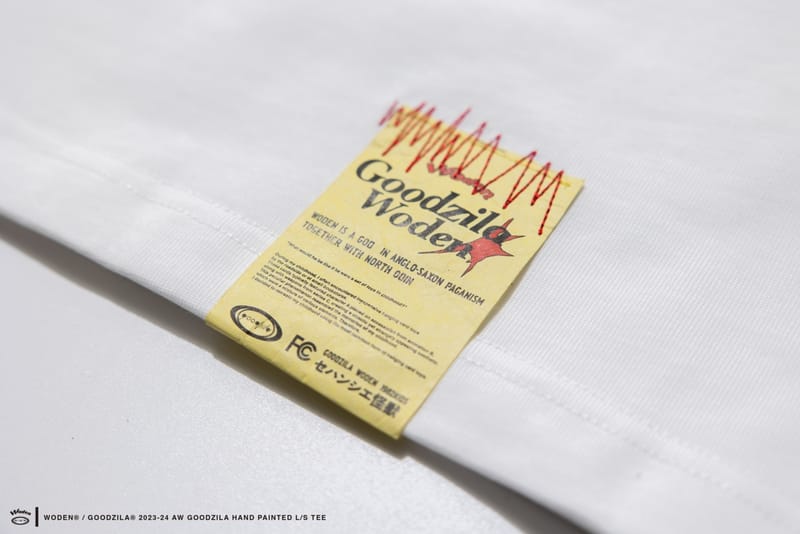 WODEN X Goodzila 033 Hand Painted L/S tee 白色