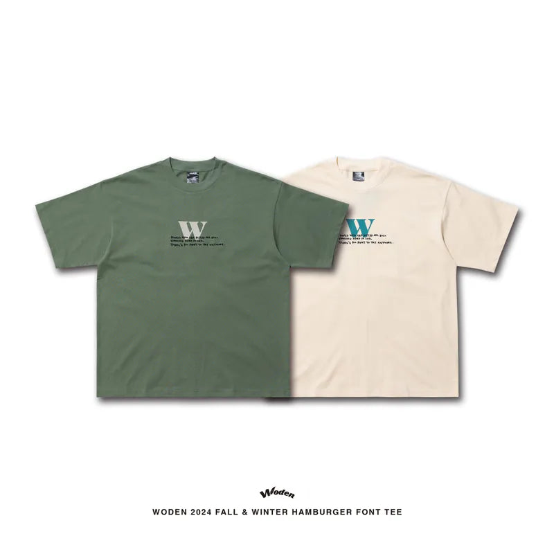 WODEN 2024 Fall & Winter Hamburger Font Tee