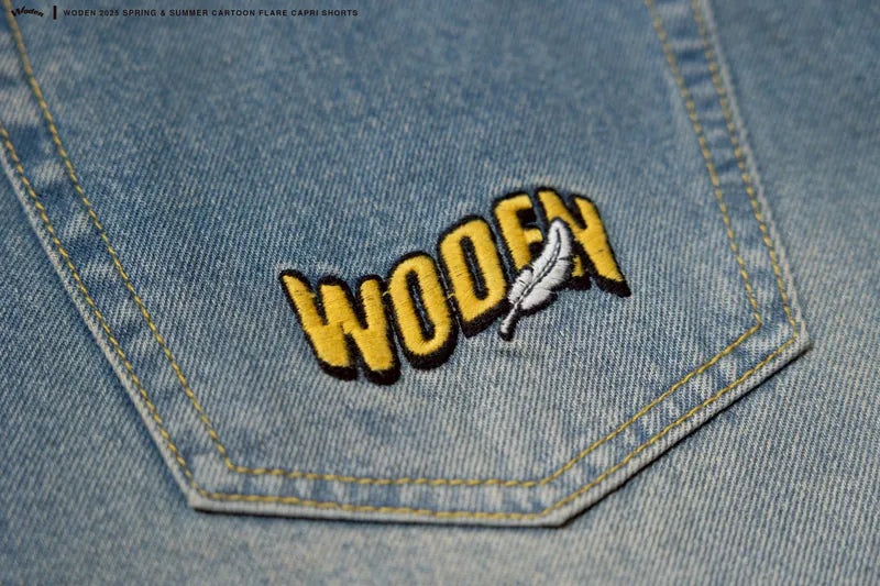 WODEN 2025 Spring & Summer 010 Cartoon Flare Capri Shorts