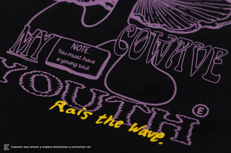 COWAVE 2025 Spring & Summer Mushroom illustration Tee