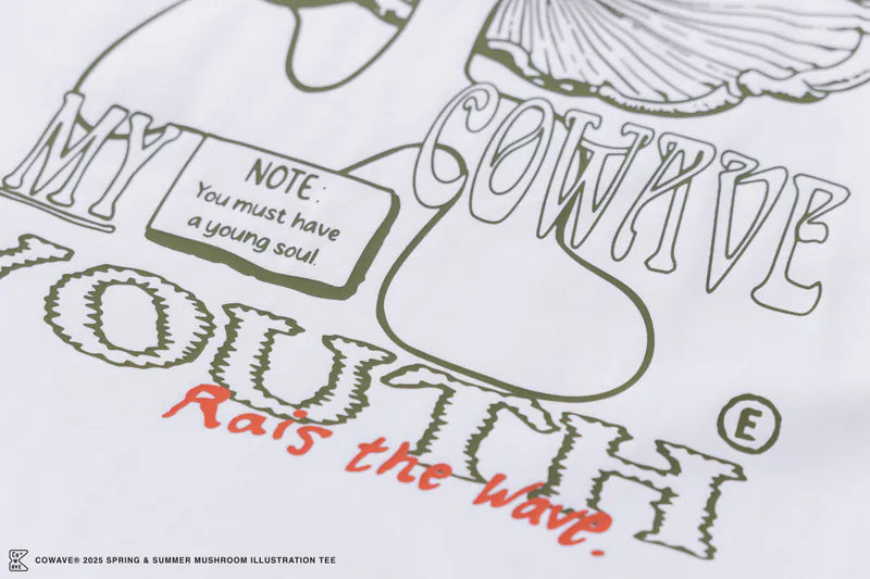 COWAVE 2025 Spring & Summer Mushroom illustration Tee