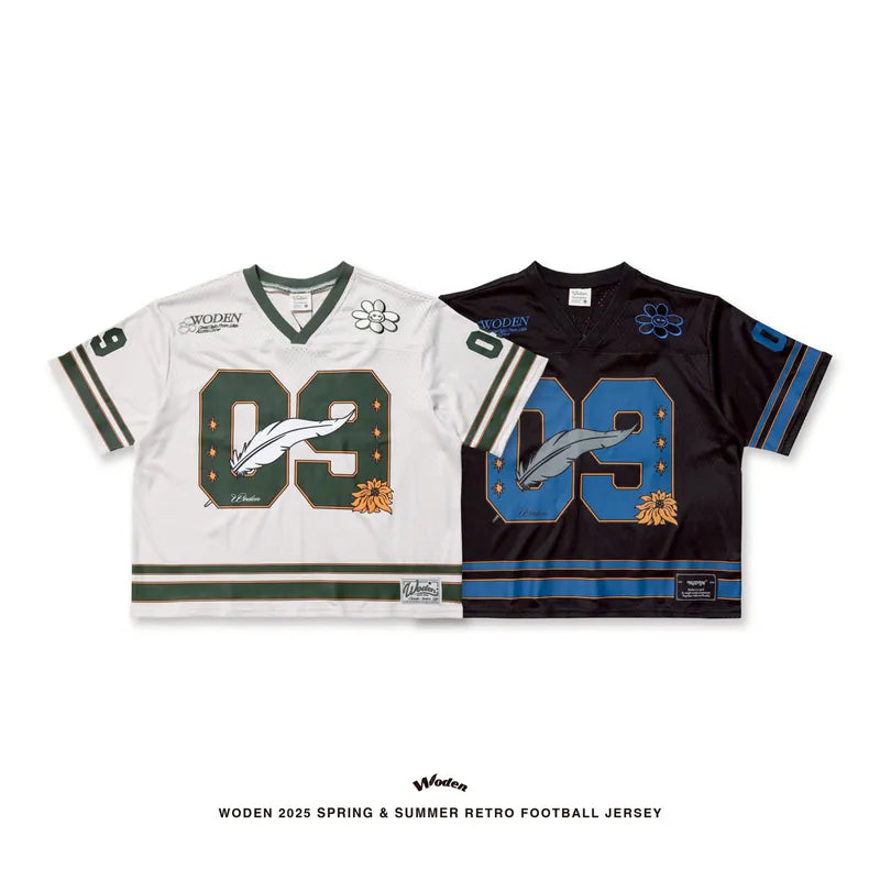 WODEN 2025 Spring & Summer 052 Retro Football Jersey