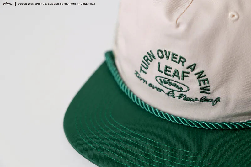 WODEN 2025 Spring & Summer 053 Retro Font Trucker Hat
