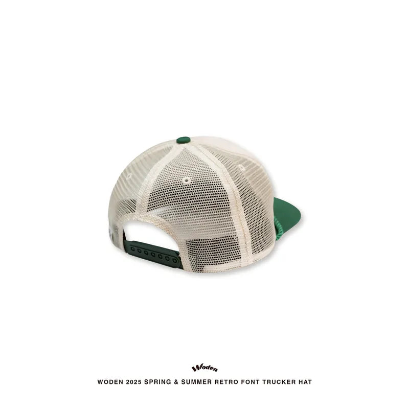 WODEN 2025 Spring & Summer 053 Retro Font Trucker Hat