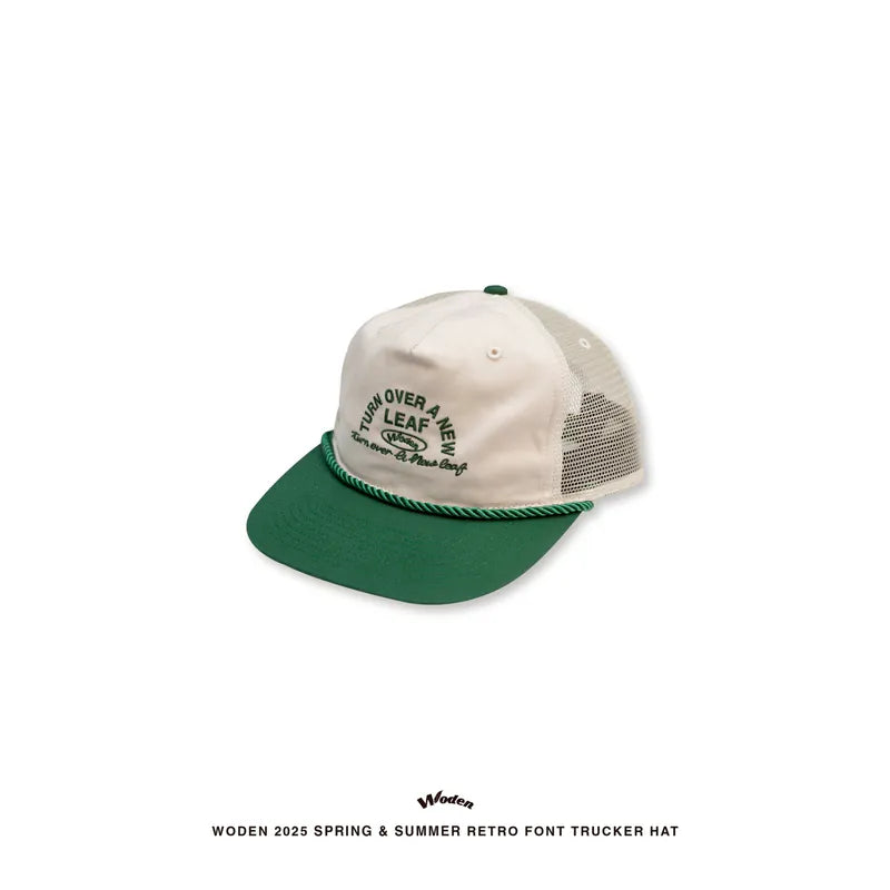 WODEN 2025 Spring & Summer 053 Retro Font Trucker Hat