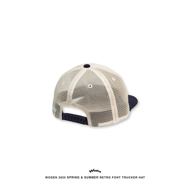 WODEN 2025 Spring & Summer 053 Retro Font Trucker Hat