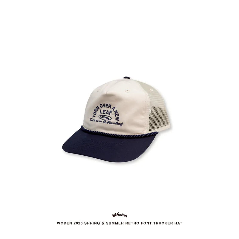 WODEN 2025 Spring & Summer 053 Retro Font Trucker Hat