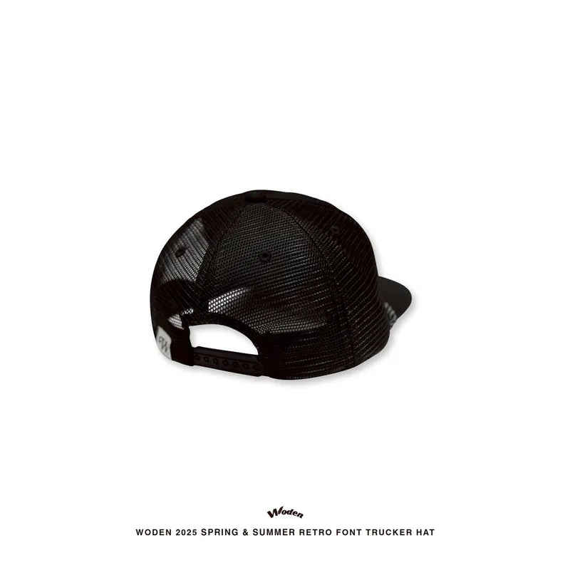 WODEN 2025 Spring & Summer 053 Retro Font Trucker Hat