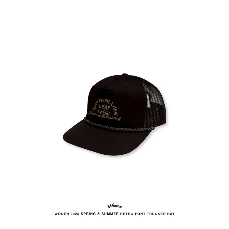 WODEN 2025 Spring & Summer 053 Retro Font Trucker Hat