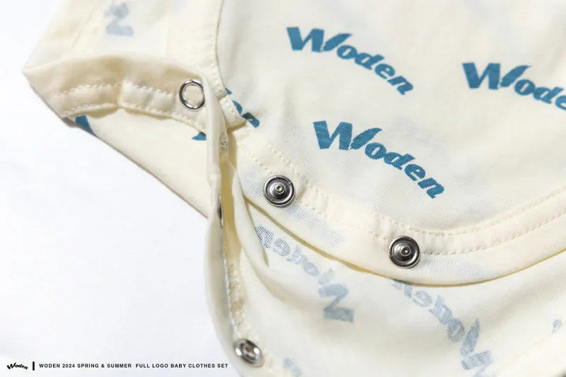 WODEN 2024 Spring & Summer 058 Full LOGO Baby Clothes Set