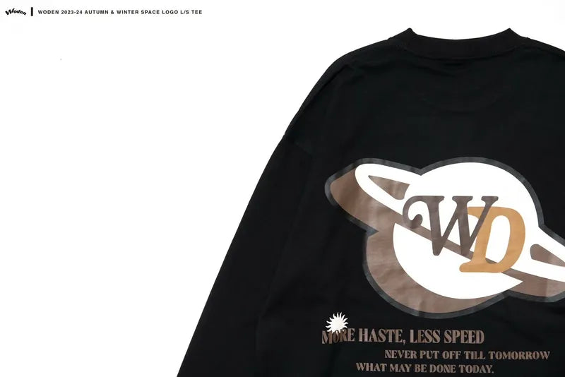 WODEN 2023 Autumn & Winter 041 Space LOGO L/S tee