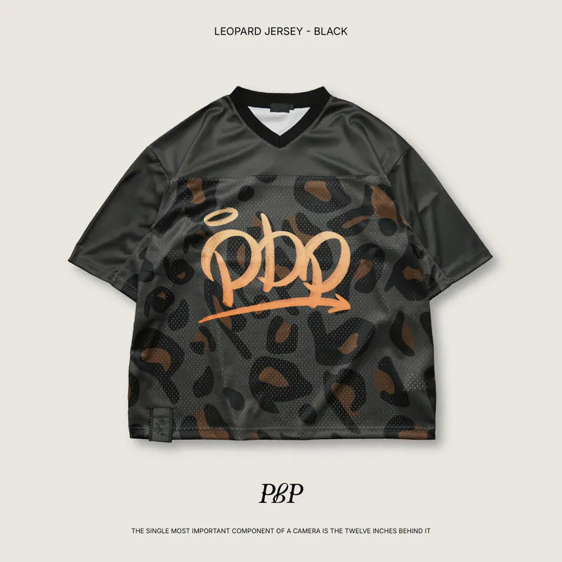 P.B.P - LEOPARD JERSEY - BLACK