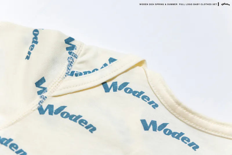 WODEN 2024 Spring & Summer 058 Full LOGO Baby Clothes Set