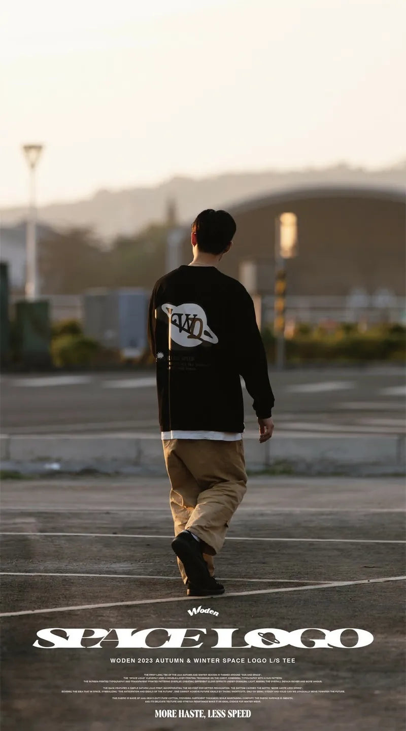 WODEN 2023 Autumn & Winter 041 Space LOGO L/S tee
