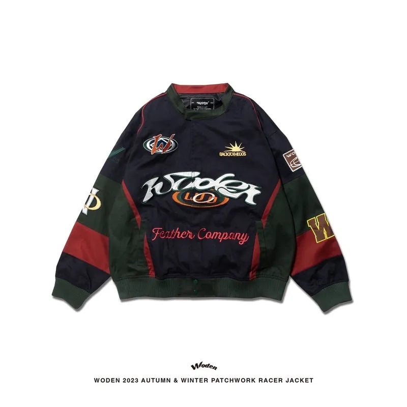 WODEN 2023-24 Autumn & Winte 047 Patchwork Racer Jacket