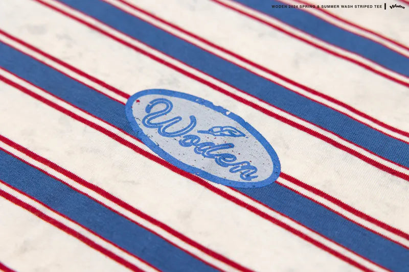 WODEN 2024 Spring & Summer 029 Wash Striped Tee