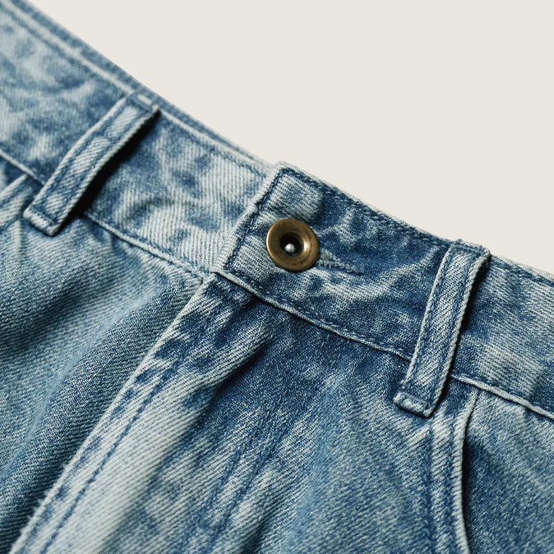 P.B.P - VINTAGE DENIM SHORTS - BLUE
