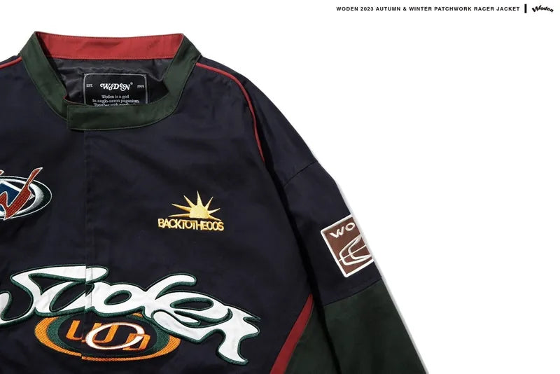 WODEN 2023-24 Autumn & Winte 047 Patchwork Racer Jacket