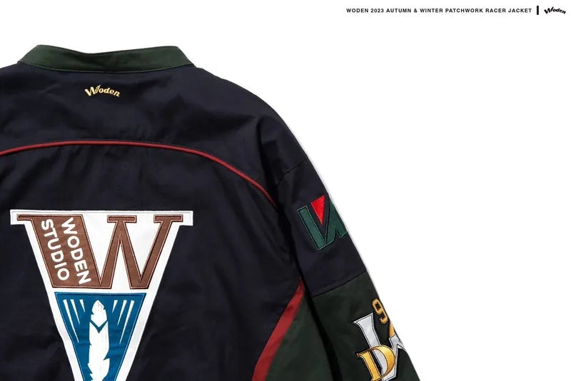 WODEN 2023-24 Autumn & Winte 047 Patchwork Racer Jacket