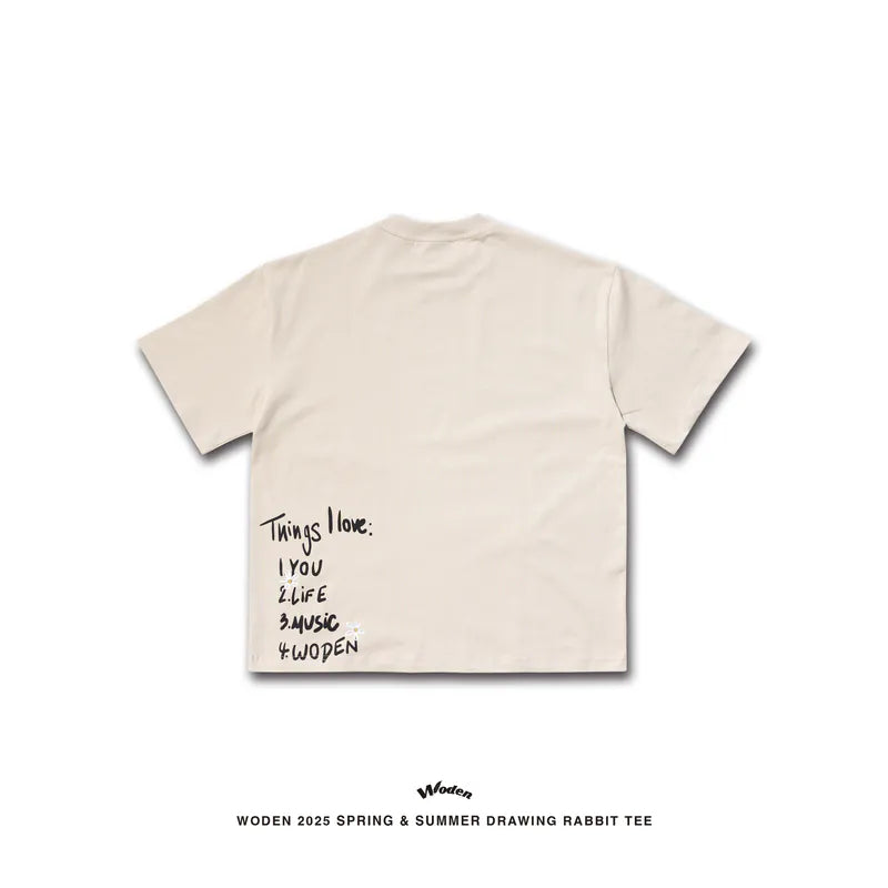 WODEN 2025 Spring & Summer 028 Drawing Rabbit Tee