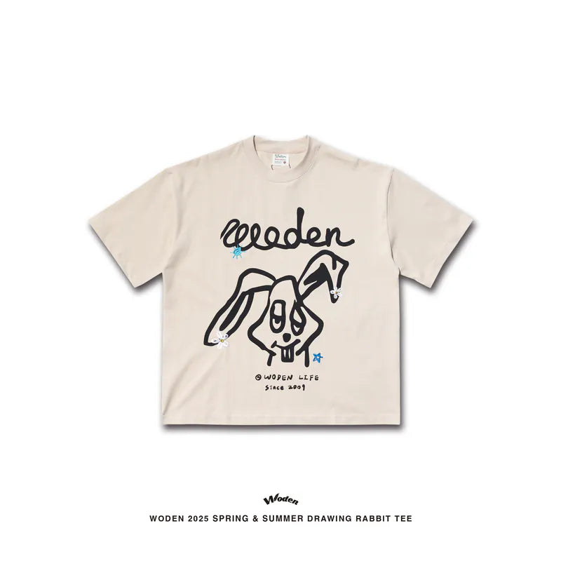 WODEN 2025 Spring & Summer 028 Drawing Rabbit Tee