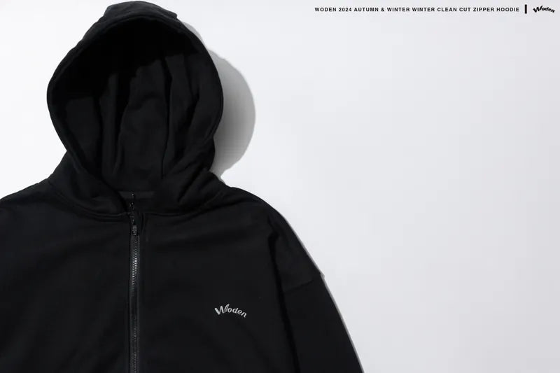 WODEN 2024 Autumn & Winter 055 Clean Cut Zipper Hoodie Jacket