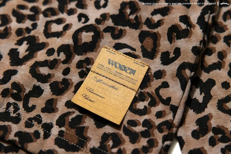WODEN 2023 Autumn & Winter 061 Leopard Print POLO Shirt