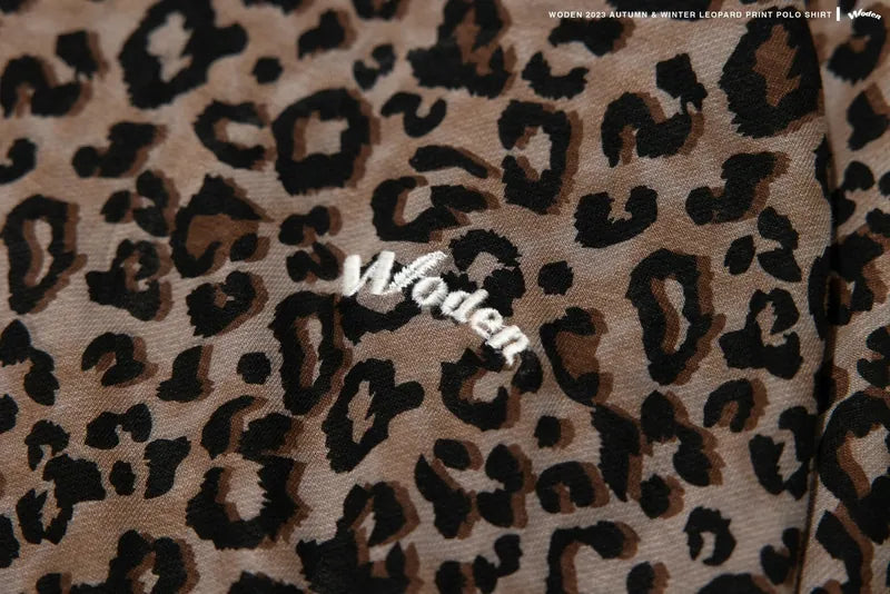 WODEN 2023 Autumn & Winter 061 Leopard Print POLO Shirt