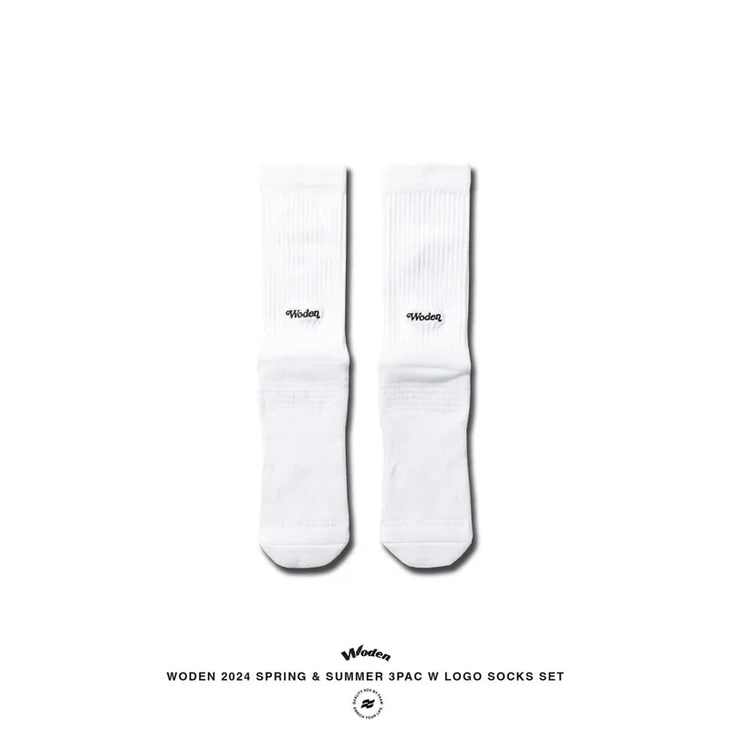WODEN 2024 Spring & Summer 030 3Pac W LOGO Socks Set