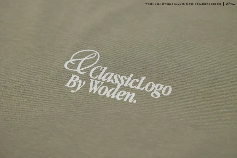 WODEN 2024 Spring & Summer 010 Classic Feather LOGO tee