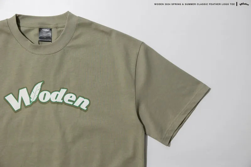WODEN 2024 Spring & Summer 010 Classic Feather LOGO tee