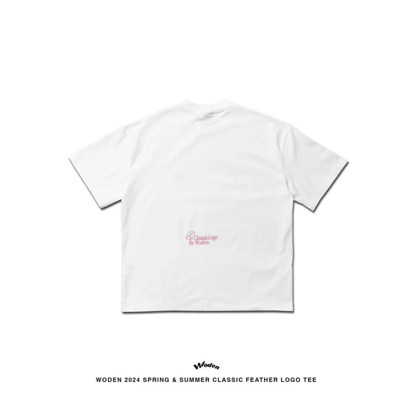 WODEN 2024 Spring & Summer 010 Classic Feather LOGO tee