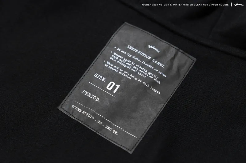 WODEN 2024 Autumn & Winter 055 Clean Cut Zipper Hoodie Jacket
