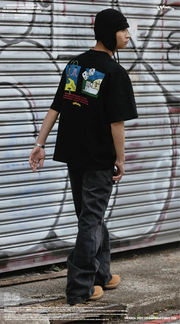 WODEN 2025 Spring & Summer Gamble Font Tee