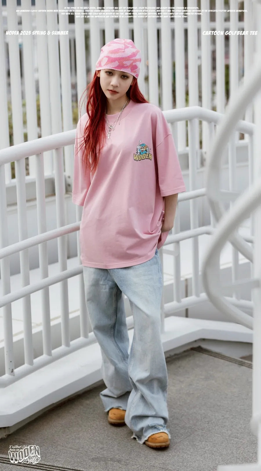 WODEN 2025 Spring & Summer 026 Cartoon Golfbear Tee