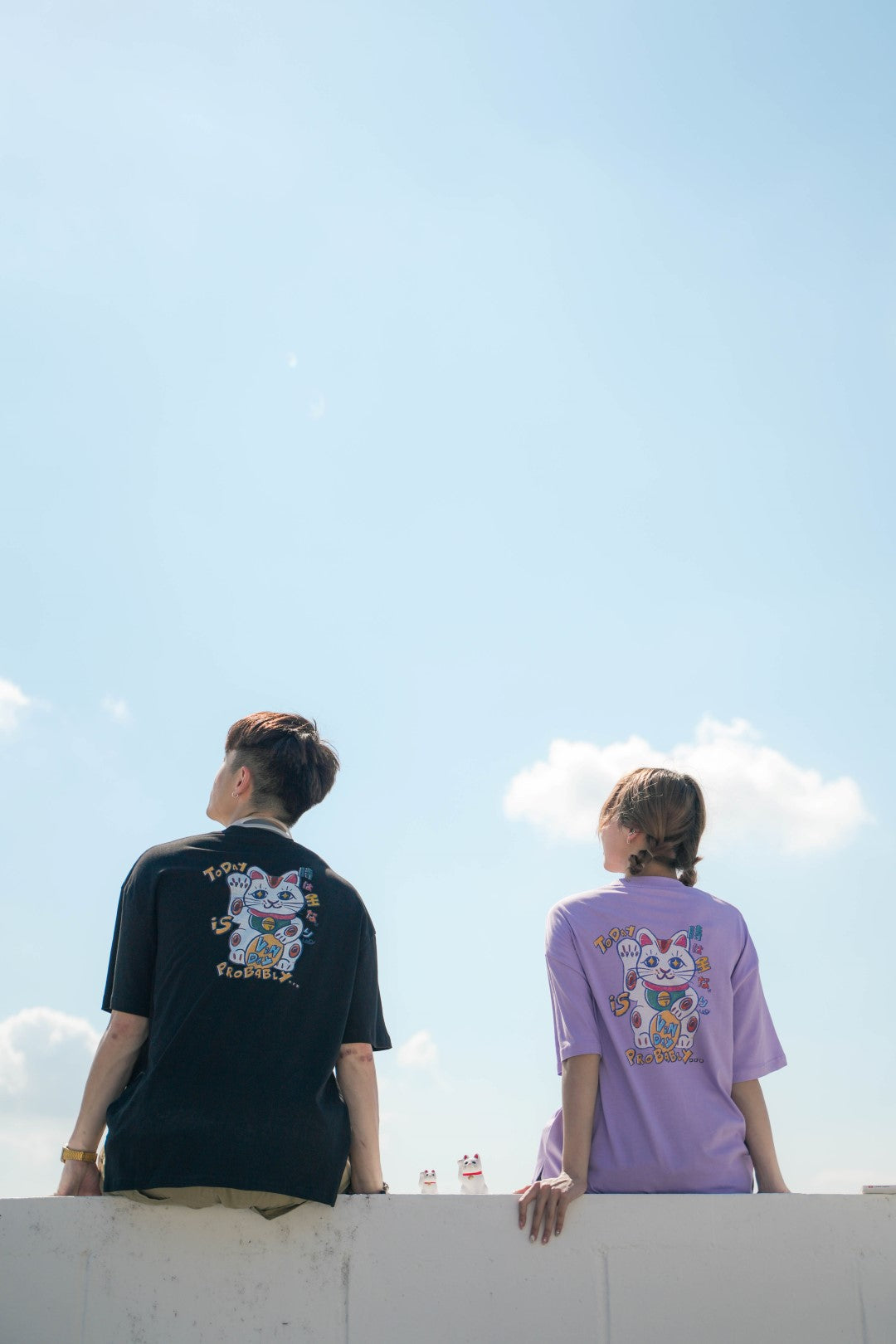 VINDAY 2023 復刻手描き招き猫 Tee ver.2 紫色