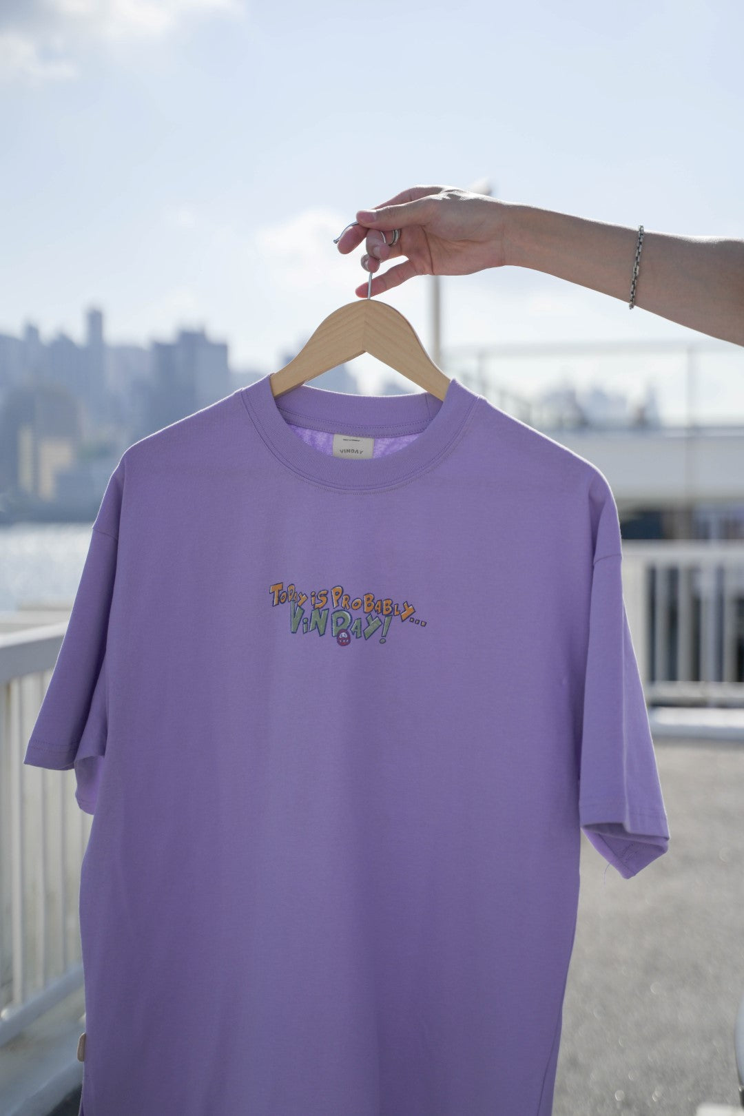 VINDAY 2023 復刻手描き招き猫 Tee ver.2 紫色