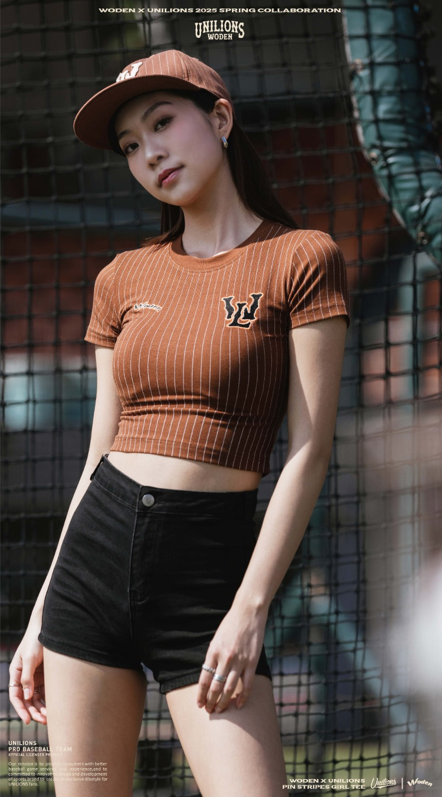 WODEN® X Unilions® 25SS Pin stripes Girl Tee