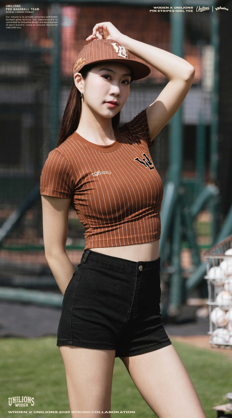 WODEN® X Unilions® 25SS Pin stripes Girl Tee