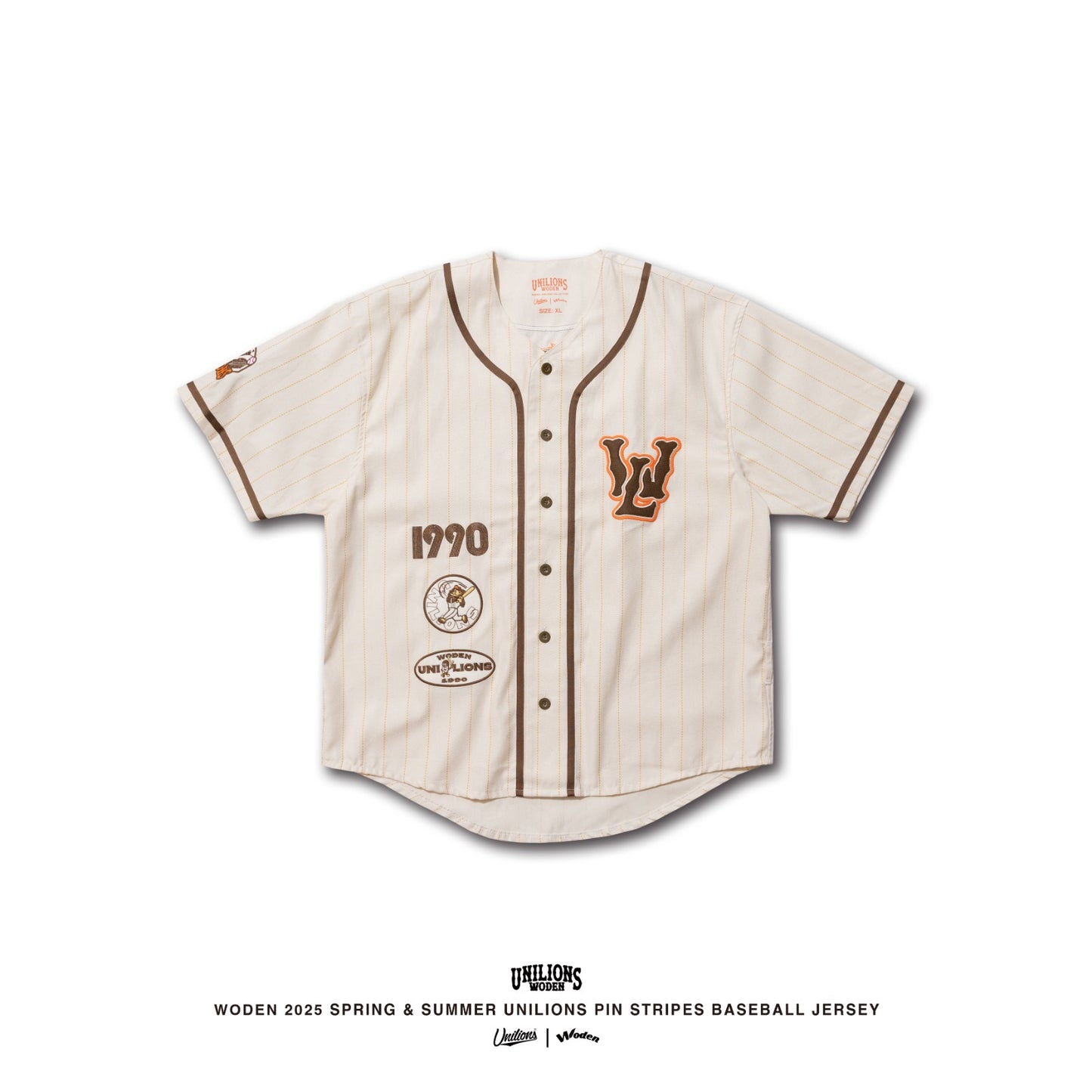 WODEN® X Unilions® 25SS Pin stripes Baseball Jersey