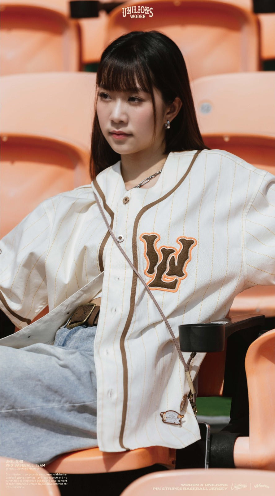 WODEN® X Unilions® 25SS Pin stripes Baseball Jersey