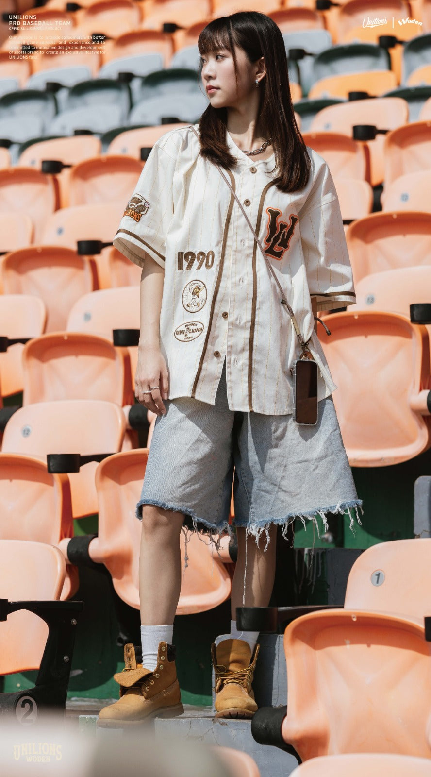 WODEN® X Unilions® 25SS Pin stripes Baseball Jersey