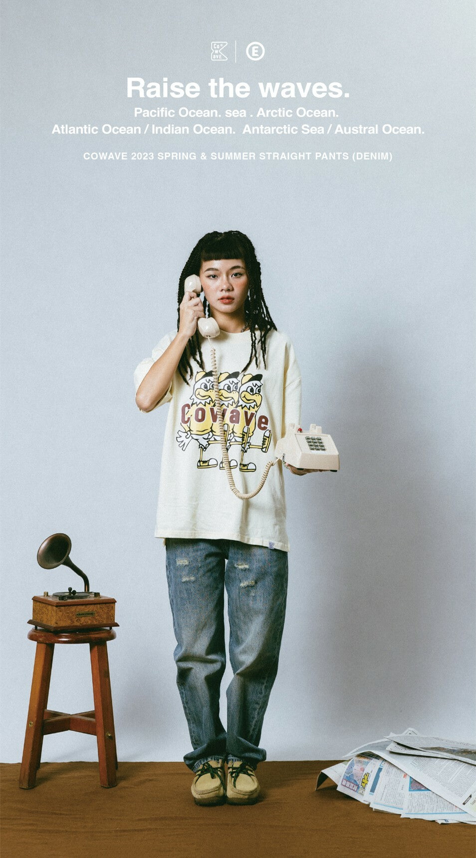 Cowave 2023 Spring & Summer Straight Pants (Denim)