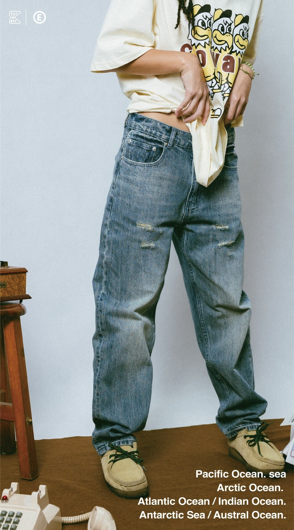 Cowave 2023 Spring & Summer Straight Pants (Denim)