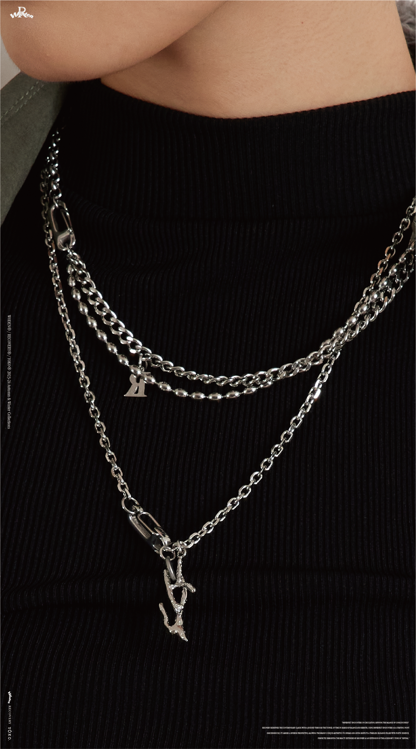 RECOVERY® / YOKO® Font LOGO Necklace